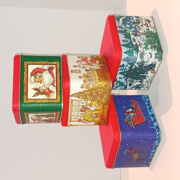 Potpourri Press Holiday Potpourri Press Christmas Tins Box Lid Set